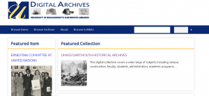 Digital Archives web page